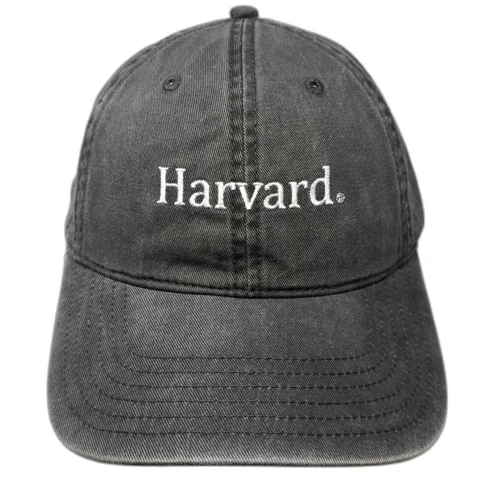 Quality Graphics Harvard Gray White One Size Baseball Cap Hat Slideback Twill